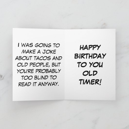 Oude de Periode van de taco Kaart (Binnen)