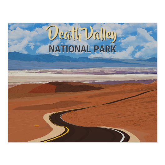 Oude Death Valley Geschilderd Perfect Poster (Voorkant)