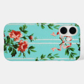 Oude decoratieve bloemen, retro bloempatroon Case-Mate iPhone case (Achterkant (horizontaal))