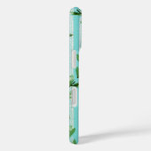 Oude decoratieve bloemen, retro bloempatroon Case-Mate iPhone case (Achterkant / Rechts)