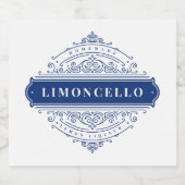 Oude decoratieve lijst Limoncello Likeurfles Etiket (Enkel label)