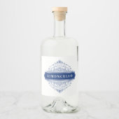 Oude decoratieve lijst Limoncello Likeurfles Etiket (Voorkant)