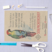 Oude decoupage-ephemera papegaai catalogusadverten tissuepapier (Craft)