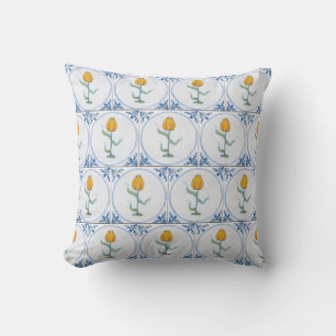 Oude Delft Tulp Neptegel Patroon Kussen