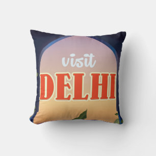 Oude Delhi Reisprint. Kussen