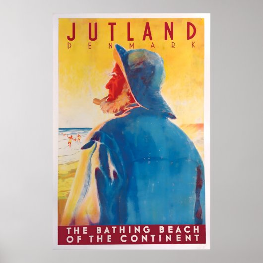 Oude Denemarken Reisposter Jutland - De Poster (Voorkant)