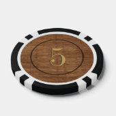 Oude dennen houten poker chips (Enkel)