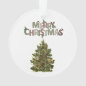 Oude dennenboom Ons eerste kerstfeest Ornament (achterkant)