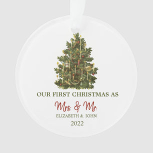 Oude dennenboom Ons eerste kerstfeest Ornament