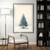 Oude Dennenga christmasboom Poster