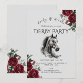 Oude Derby- en Drankjesfeest Uitnodiging Paard Sk (Voorkant / Achterkant)