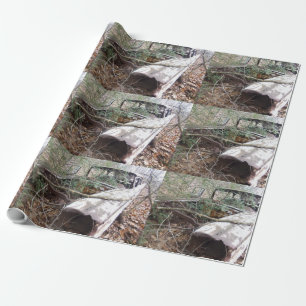 Oude Derelict Retro-auto Cadeaupapier