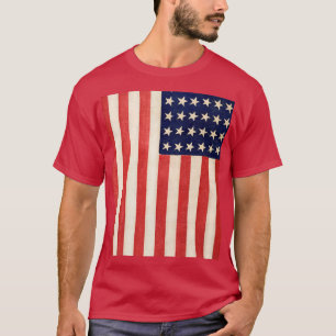  Oude DertigzestigStar American Flag Red T-shirt