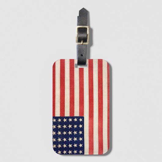  Oude Dertigzestigstervlag Amerikaanse vlag Bagagelabel (Voorkant (verticaal))
