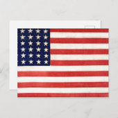 Oude Dertigzestigstervlag Amerikaanse vlag Briefkaart (Voorkant / Achterkant)