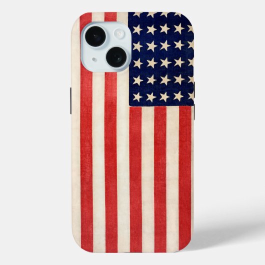  Oude Dertigzestigstervlag Amerikaanse vlag Case-Mate iPhone Case (Achterkant)