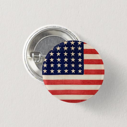  Oude Dertigzestigstervlag Amerikaanse vlag Ronde Button 3,2 Cm (Voorkant /achterkant)