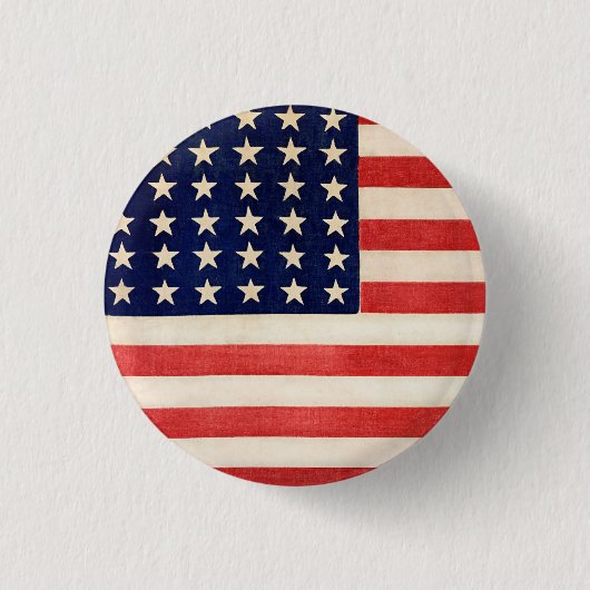 Oude Dertigzestigstervlag Amerikaanse vlag Ronde Button 3,2 Cm (Voorkant)