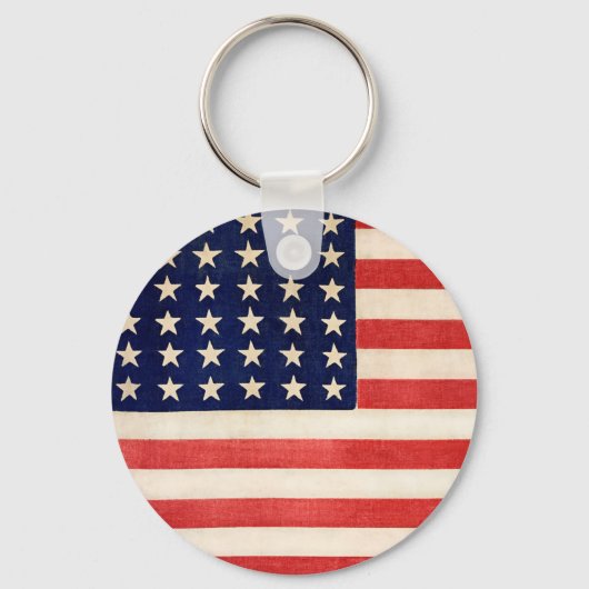  Oude Dertigzestigstervlag Amerikaanse vlag Sleutelhanger (Voorkant)