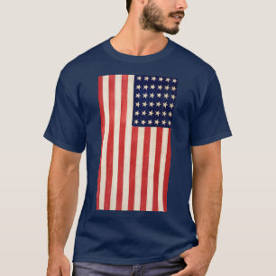  Oude Dertigzestigstervlag Amerikaanse vlag T-shirt