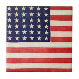  Oude Dertigzestigstervlag Amerikaanse vlag Tegeltje