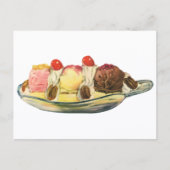 Oude Desserts, Bananasplit Kersen Briefkaart (Voorkant)