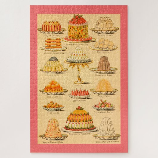 Oude desserts legpuzzel (Verticaal)