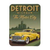 Oude Detroit Michigan de motorstad Magneet (Verticaal)