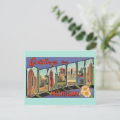 Oude Detroit Michigan Groet Briefkaart (Staand voorkant)