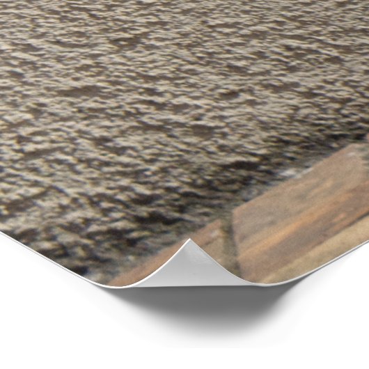 Oude deur & balkon - landelijke Italiaanse archite Poster (Hoek)