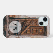 Oude deur en muren telefoonhoesje iPhone 15 case (Achterkant horizontaal)