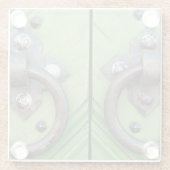 Oude deur glazen onderzetter (Achterkant)