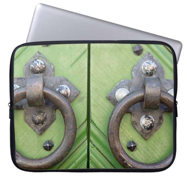 Oude deur laptop sleeve (Voorkant)