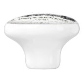 Oude deur- of laengkraanhandvatten keramische knop (Zijkant)