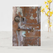 Oude deurdetails kaart (Gele Bloem)