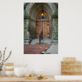 Oude deuren van de kerk in Detroit Poster (Keuken)