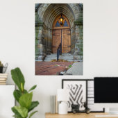 Oude deuren van de kerk in Detroit Poster (Thuiskantoor)