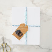 Oude deurklopper cadeaulabel (Met Touw)