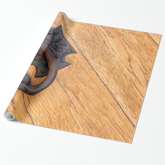 Oude deurklopper cadeaupapier (Uitgerold)