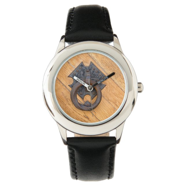 Oude deurklopper horloge (Voorkant)
