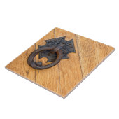 Oude deurklopper tegeltje (Zijkant)