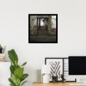 Oude Deuropening naar  Tuin Poster (Thuiskantoor)