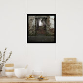 Oude Deuropening naar  Tuin Poster (Keuken)