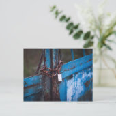 Oude deurvergrendeling briefkaart (Staand voorkant)