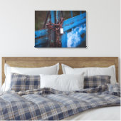 Oude deurvergrendeling canvas afdruk (Insitu (Slaapkamer))