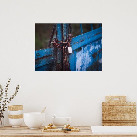 Oude deurvergrendeling poster (Keuken)