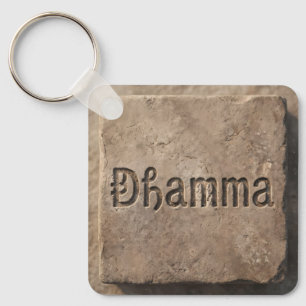 Oude Dhamma-steenstructuur sleutelhanger