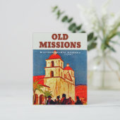 Oude dienstreizen ~ Santa Barbara Briefkaart (Staand voorkant)