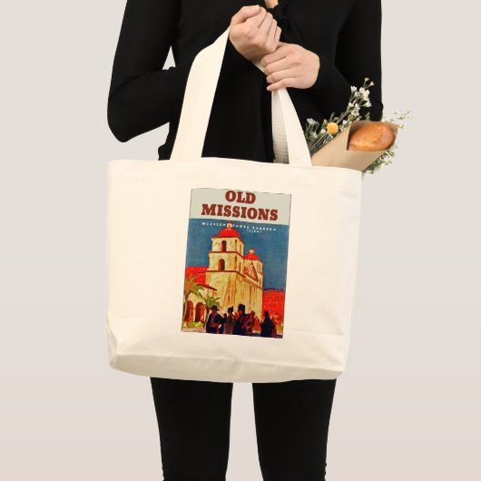 Oude dienstreizen ~ Santa Barbara Grote Tote Bag (Voorkant (product))