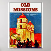 Oude dienstreizen ~ Santa Barbara Poster (Voorkant)
